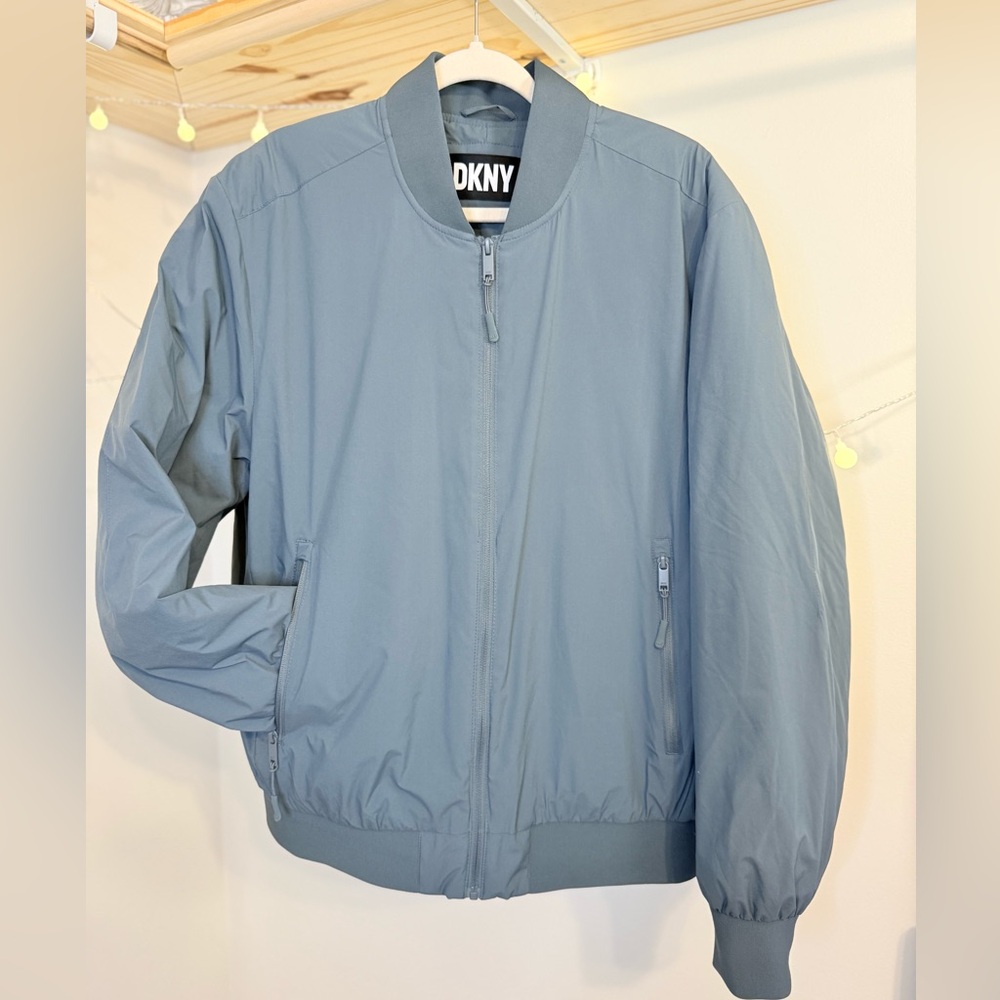 🌾‎ DKNY Men's Slate Bomber Jacket NEW